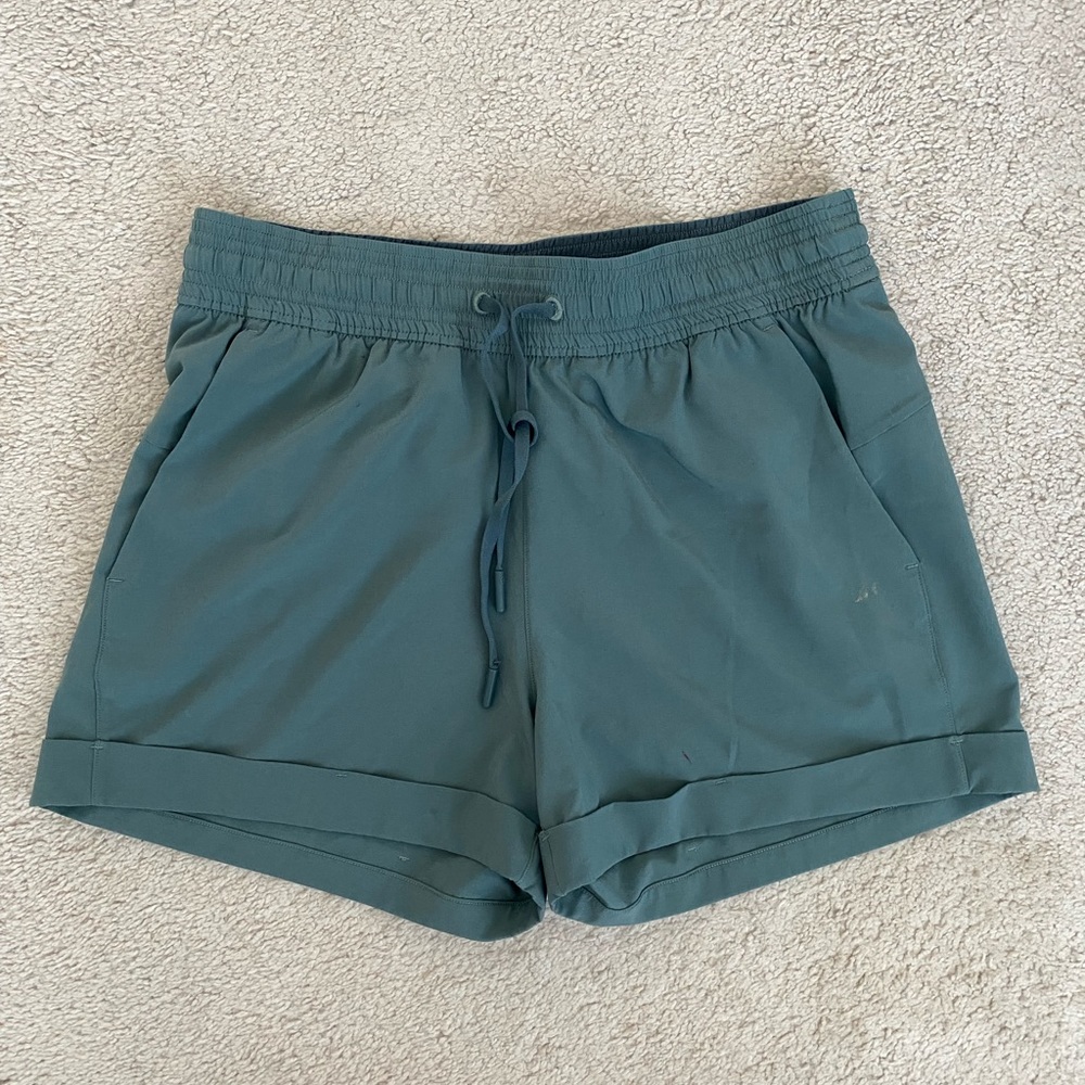Green Lululemon Hiking Shorts